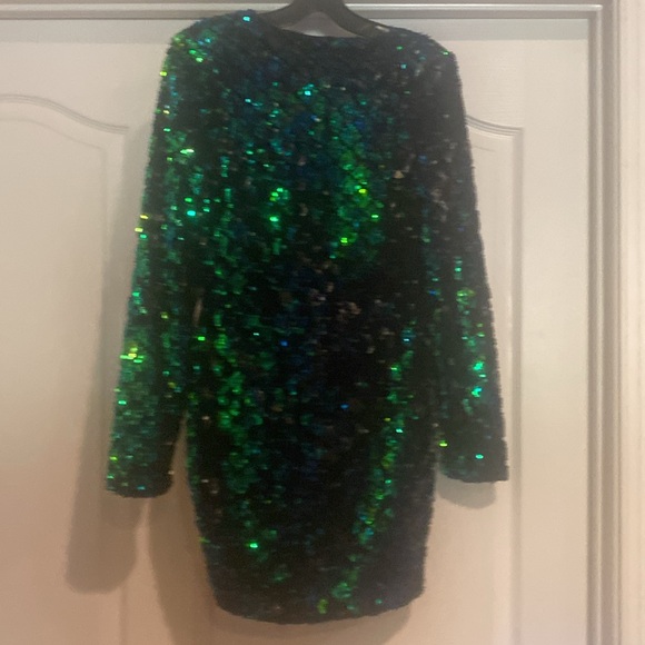Lac Bleu Sequined Disco Ball Mini Dress - Picture 4 of 4